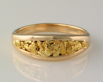 Style #110 Ring in 14k Yellow Gold inlaid with 22kt Gold