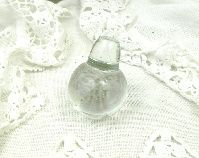 Antique French Solid Blown Glass Bottle or Carafe Stopper / Wine / Shabby Chic / French Country Decor / Retro Vintage Home / Crystal Ball Antique French Solid Blown Glass Bottle or Carafe Stopper / Wine / Shabby Chic / French Country Decor / Retro Vintage Home / Crystal Ball