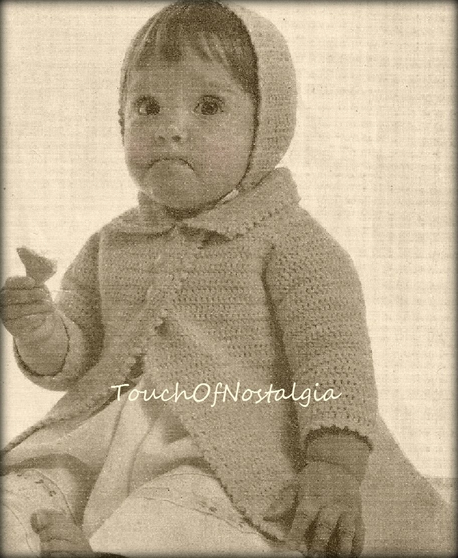 crochet coat toddler pattern COAT Bonnet Pattern Crochet Crochet touchofnostalgia7 by LONG