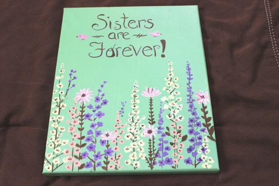 Items similar to Gift for Sister, Sister gift, painting on ...