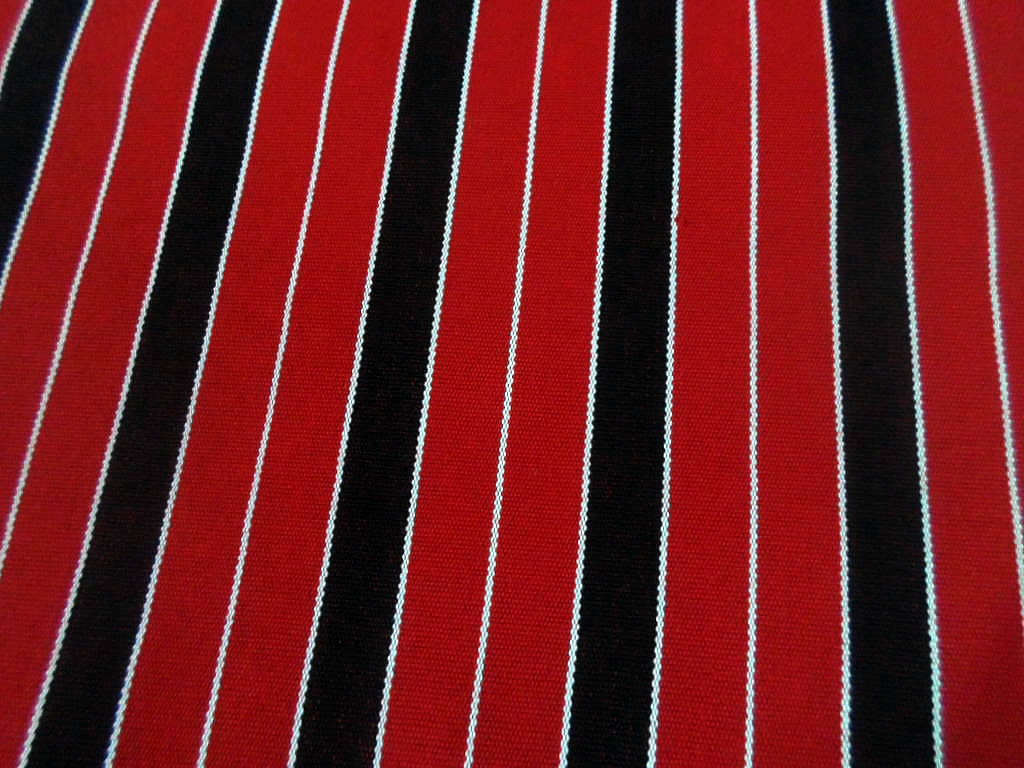 Red black and white stripe handwoven fabric durable fabric