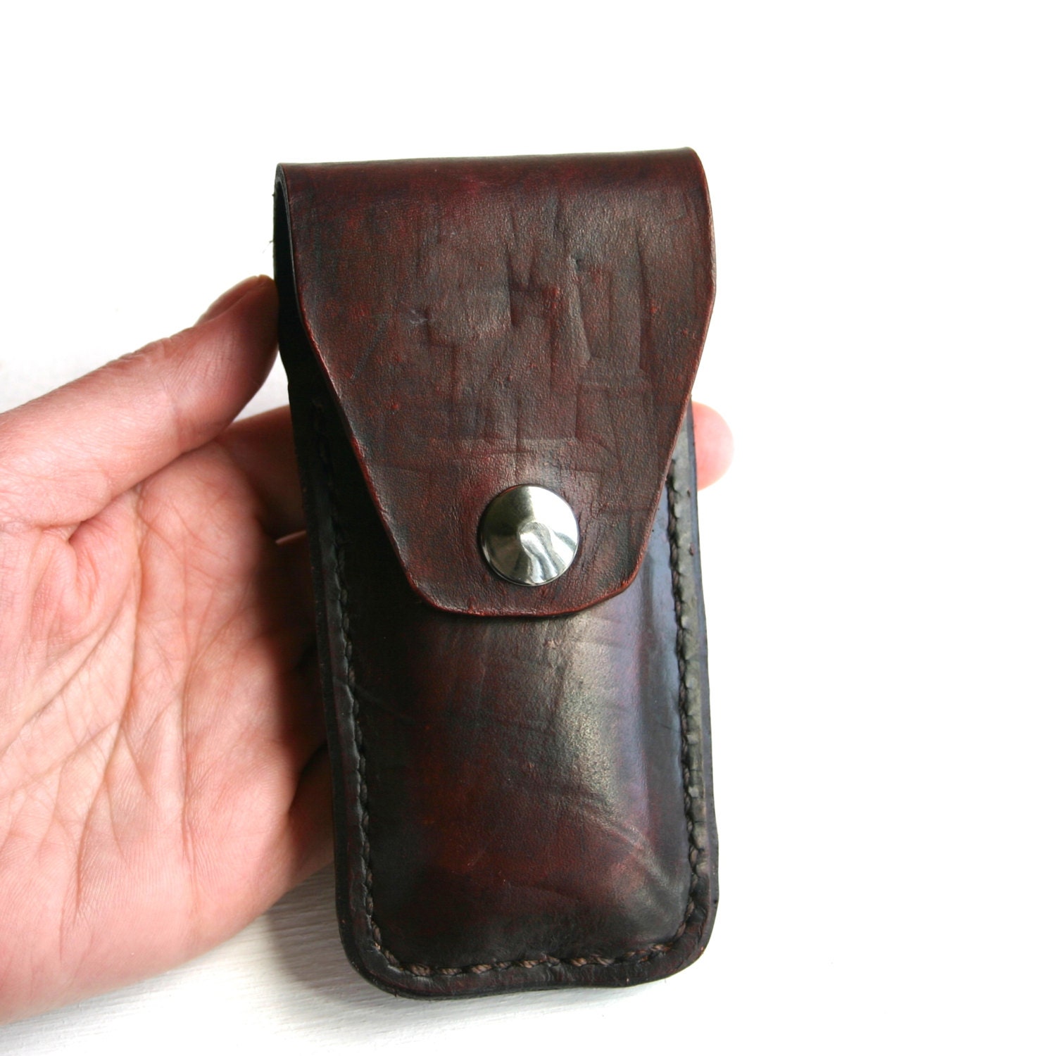 Pocket Knife Holder. Leather pocket knife holder for belt