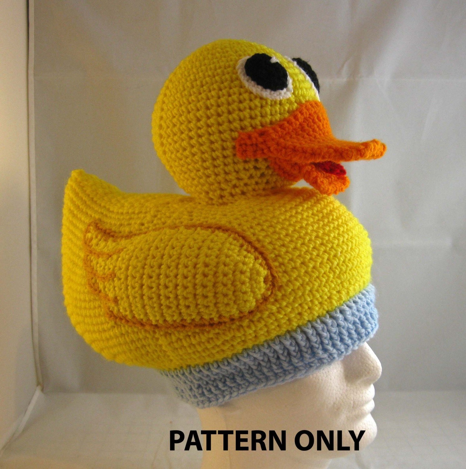PATTERN Rubber Ducky crochet hat