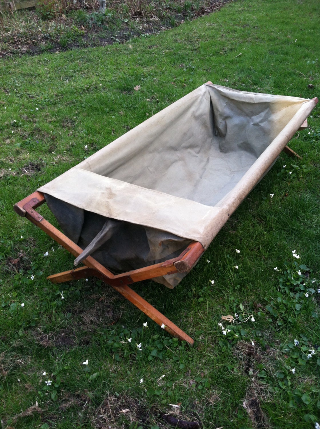 Antique Folding Outdoor Bathtub 1915