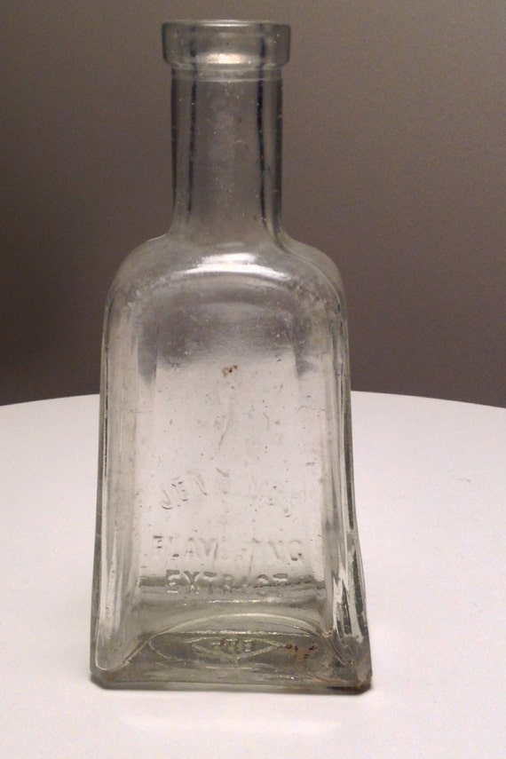 1800s Glass Bottle Jennings Flavor Extract By Mcmmidwestdesigns