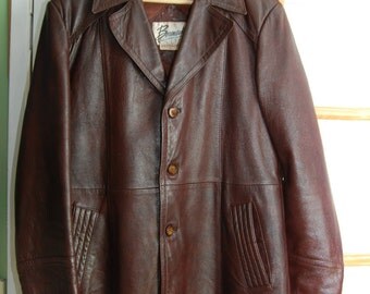 Leather car coat | Etsy