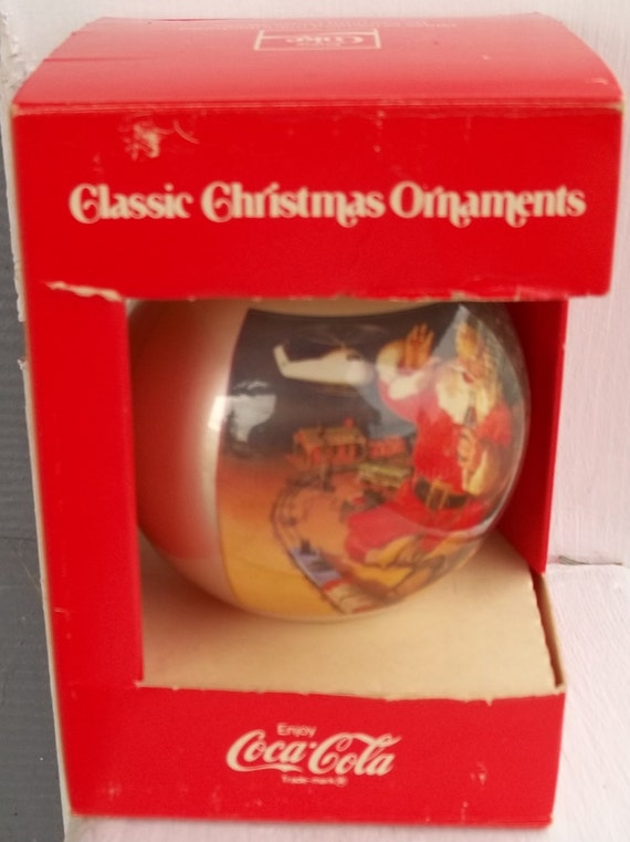 Classic Christmas Ornament Coca Cola Vintage Circa 1960 rare.