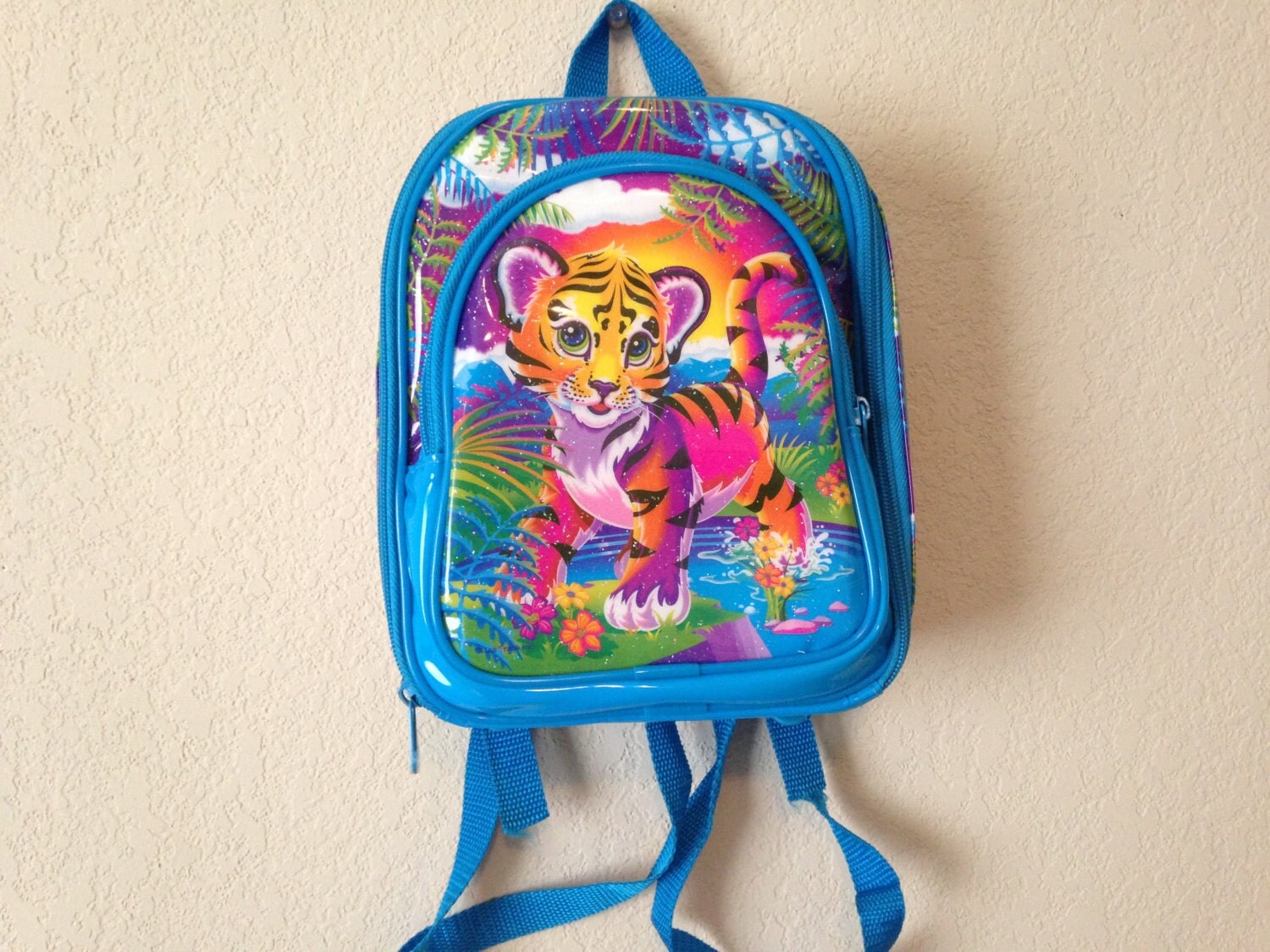 90s glitter lisa frank hunter tiger mini backpack