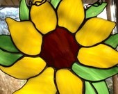 Stained Glass Sunflower Sun Catcher Wild Flower Handmade
