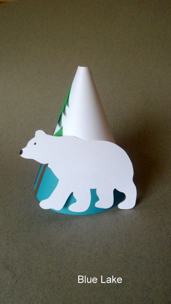 Polar Bear Themed Party Hat / Alaska Themed Party / by PAPALOTES