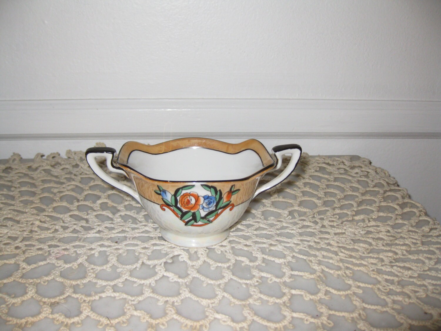 NORITAKE SUGAR BOWLLusterware Made In Japan Haute Juice