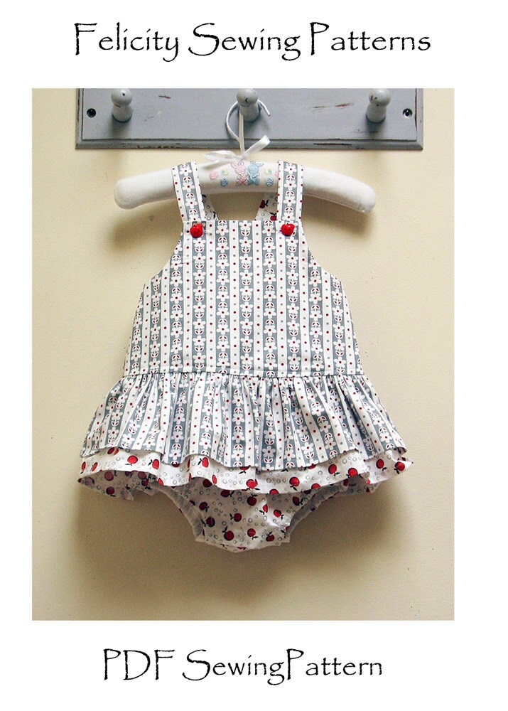 Baby Romper pdf sewing pattern baby girls by FelicityPatterns