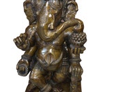 Vintage Lord Ganesha Statue Bronze Garden Sculpture 58"