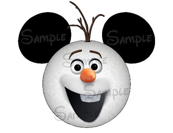 printable tags name DIY inspired digital Snowman printable file Olaf Head Mickey