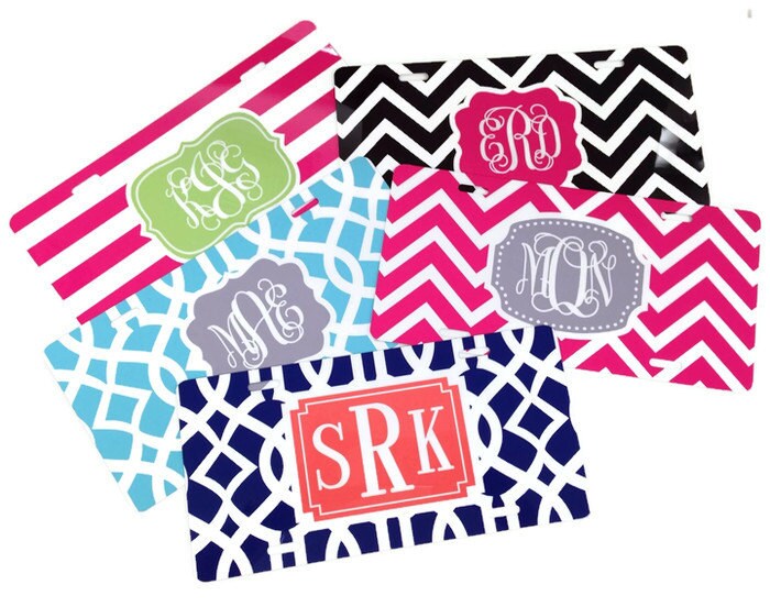 Monogrammed License Plate Personalized License Plate