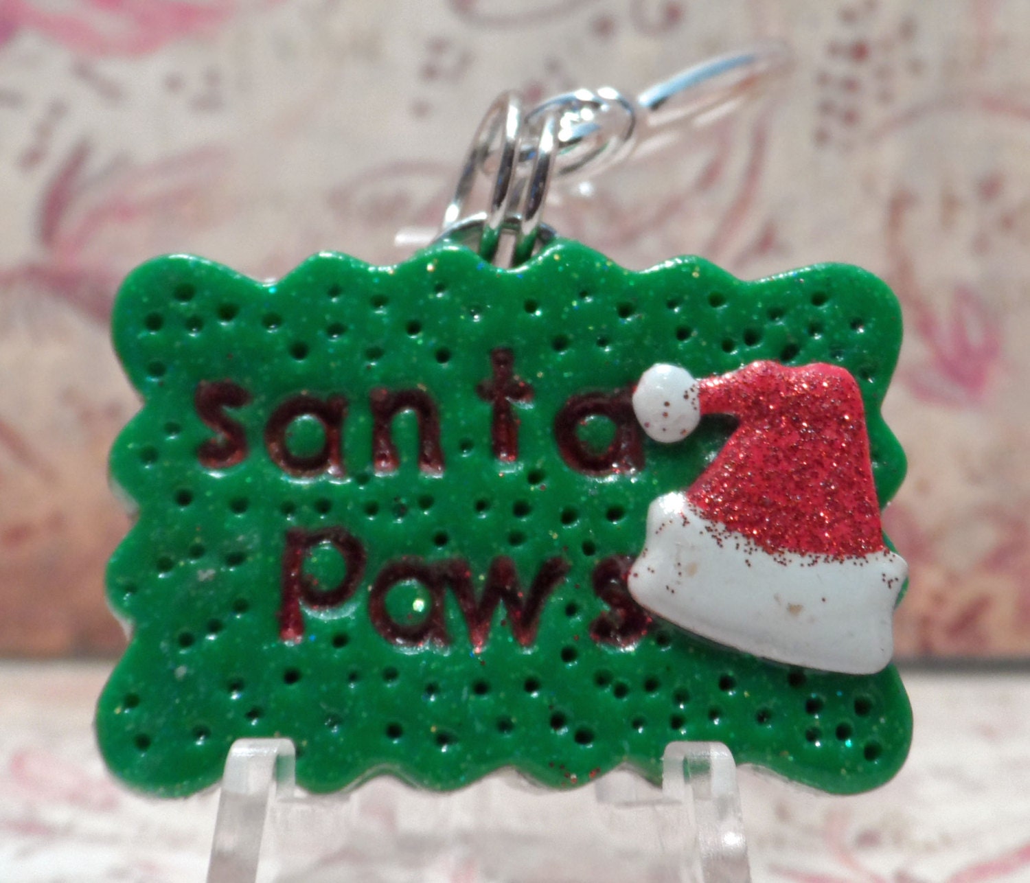 Christmas Dog Santa Tags Unique Dog Tag by DakotaAshleyDesigns