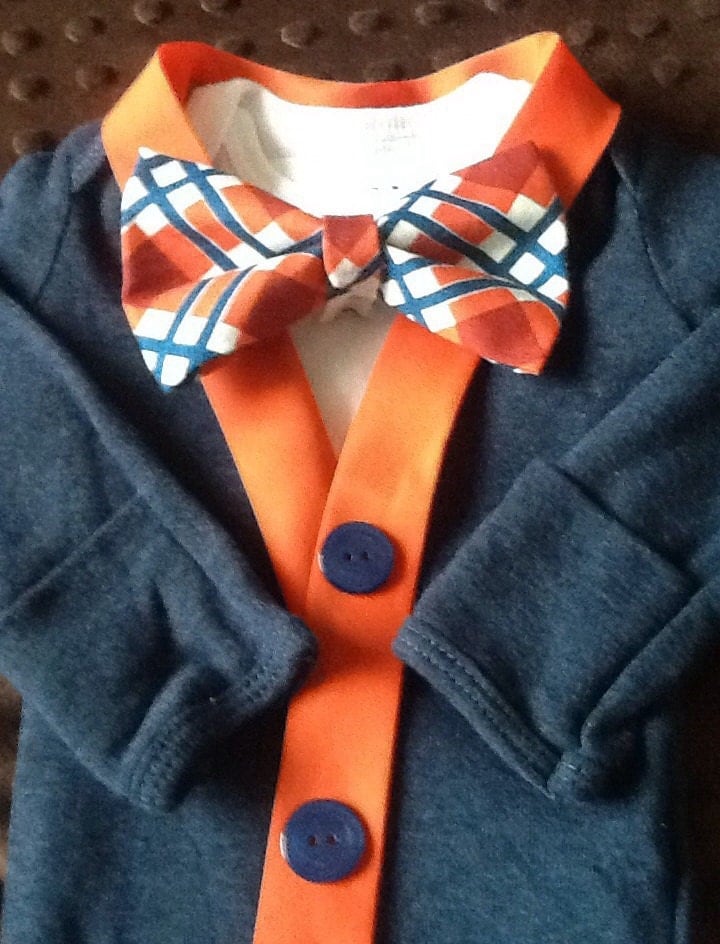 Newborn Cardigan With Bow Tie - Cashmere Sweater England