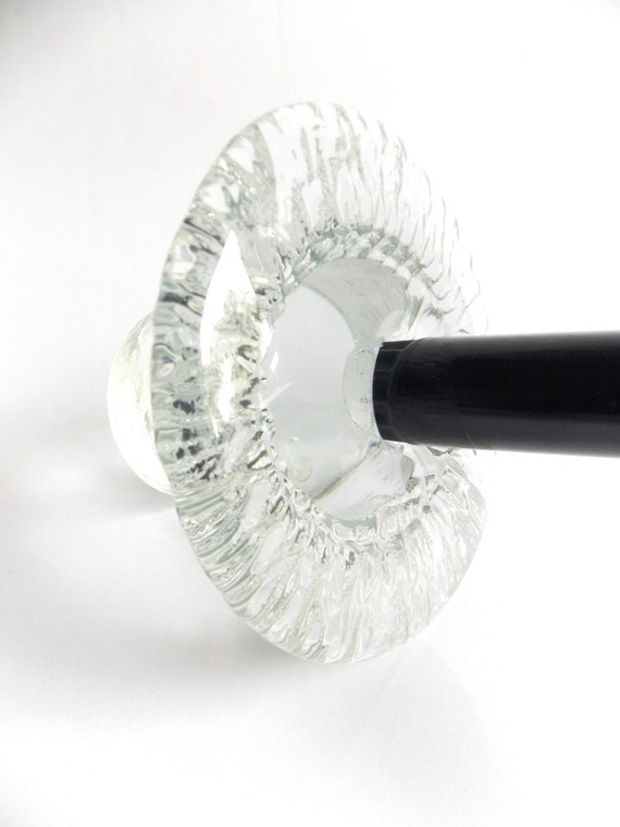 Ice Glass Candle Holder BLENKO Candleholder by MidCenturyFLA