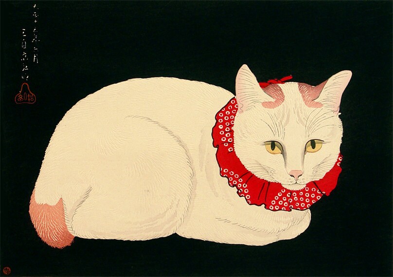 Japanese art cats art prints posters animal cat paintings