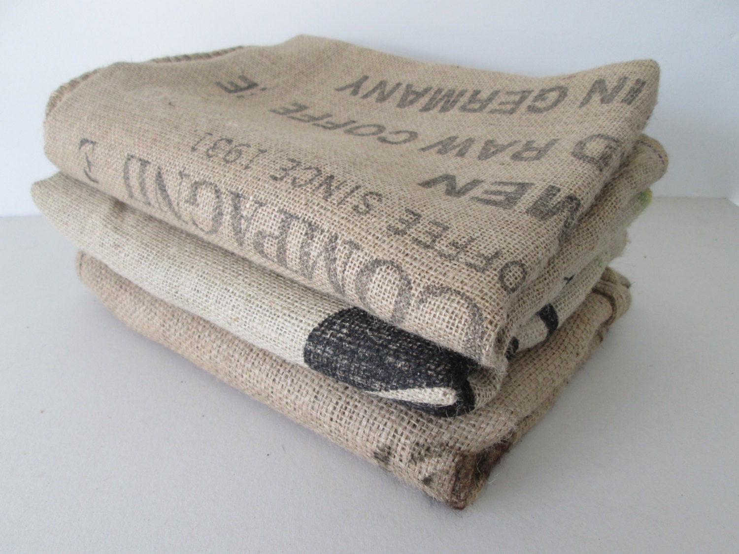 Burlap Coffee Bags 3 Burlap Coffee Sacks Coffee Bags by ZoonVanOom