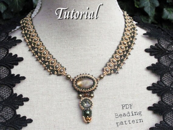Tutorial for beadwoven necklace 'Lady Sybil' PDF