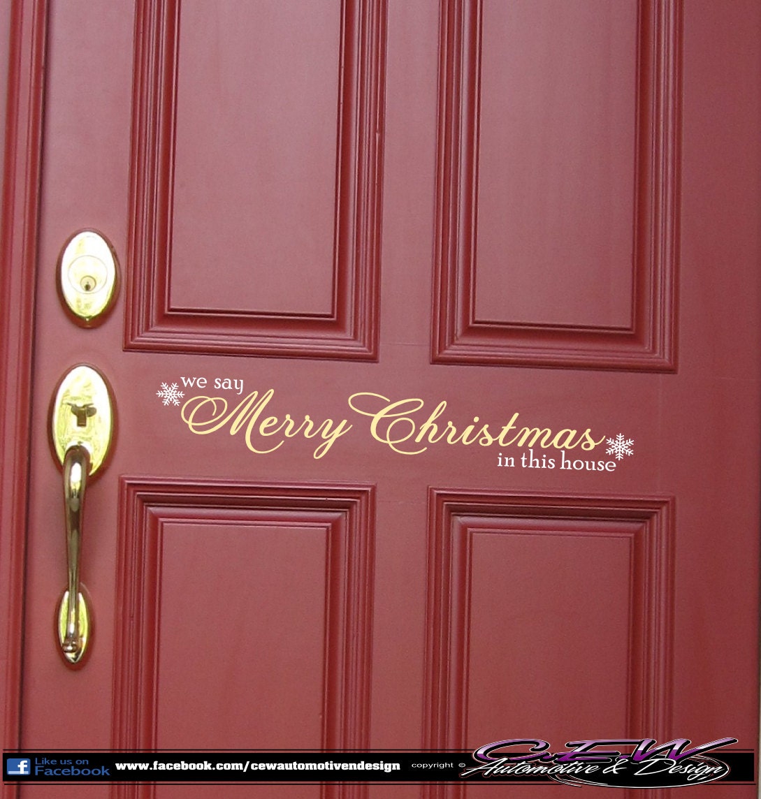 home front door vinyl lettering wall vinyl by CEWgraphicsNdesigns