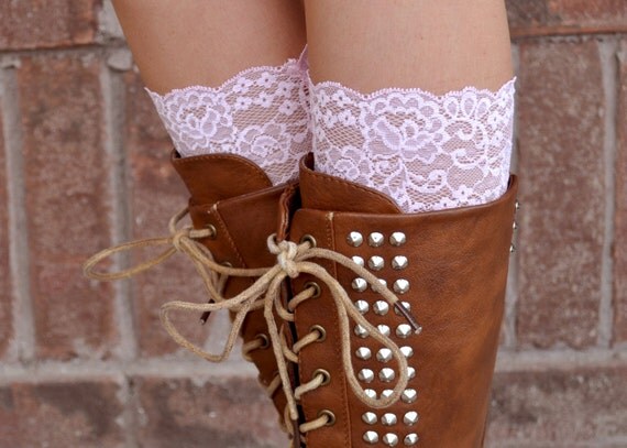lace cuff boot socks