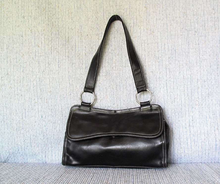 Black Leather Purse Handbag Wilsons Leather Black Shoulder Bag