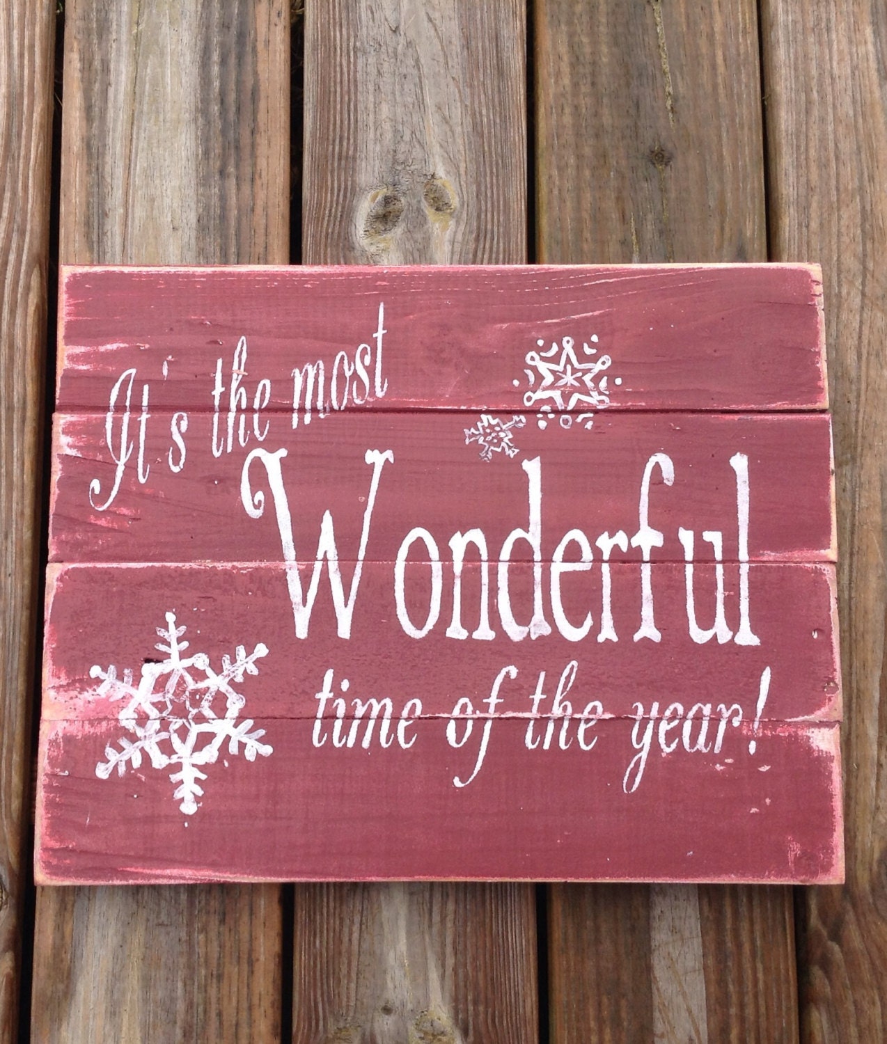 It's the most wonderful time of the year, Christmas, Pallet Sign, Wooden Signs, Christmas Sign, Shabby Chic, Pallet Art, Door hanger