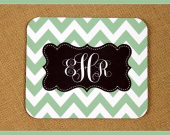 Mouse Pad Monogrammed Gifts Personalized Mousepad Chevron Pattern ...