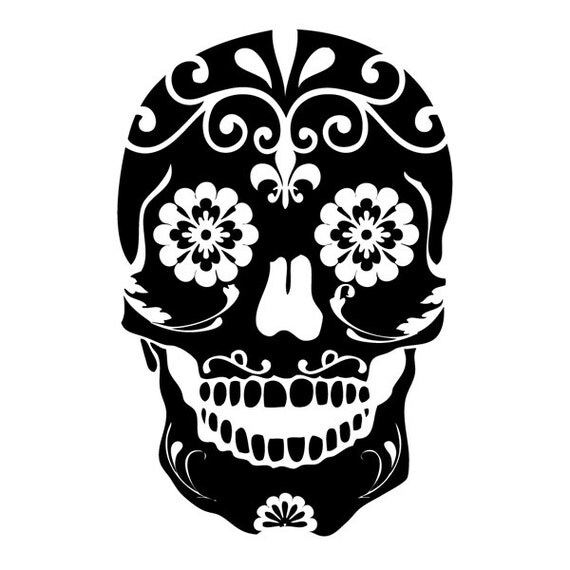 Sugar Skull Vinyl Sticker