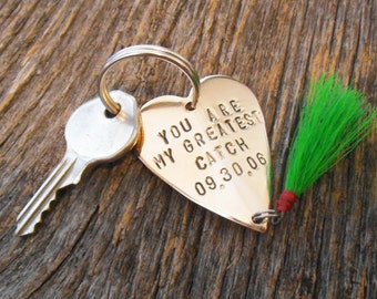 Boyfriend Gift Boyfriend Keychain Husband Gift Husband Key Chain Fishing Keychain for Men Gift Valentine Gift Boyfriend Girlfriend Keychain