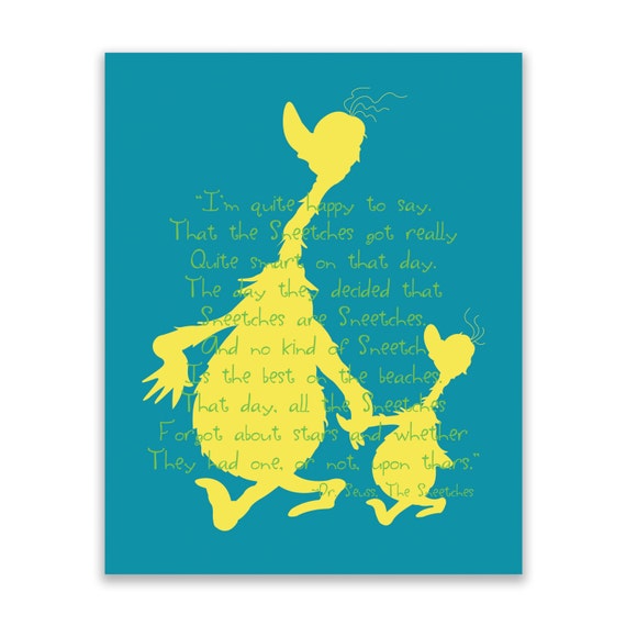 Dr. Seuss, The Sneetches, Quote Print