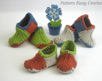 Knitted slippers for home and office knitting pattern