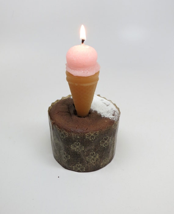 ice cream cone birthday candles set of 3 ice by FlickeringWicks