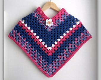 Items similar to Spring Fantasy Girls Crochet Poncho PATTERN on Etsy