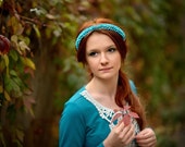 Headband  "Turquoise mood",Flower crown, hair Accessories, flower for hair, 2014 trends, love,  for her, Ð²Ð°Ð»ÐµÐ½Ñ‚Ð¸Ð½Ðµ, gift