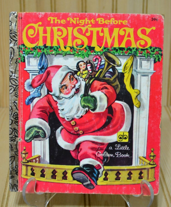 Vintage The Night Before Christmas Little Golden Book 1978