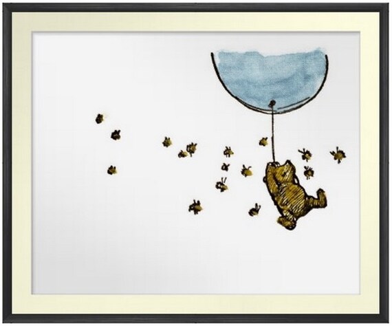 Classic Winnie-the-Pooh Print, Poster, Baby print, Vintage book Print,