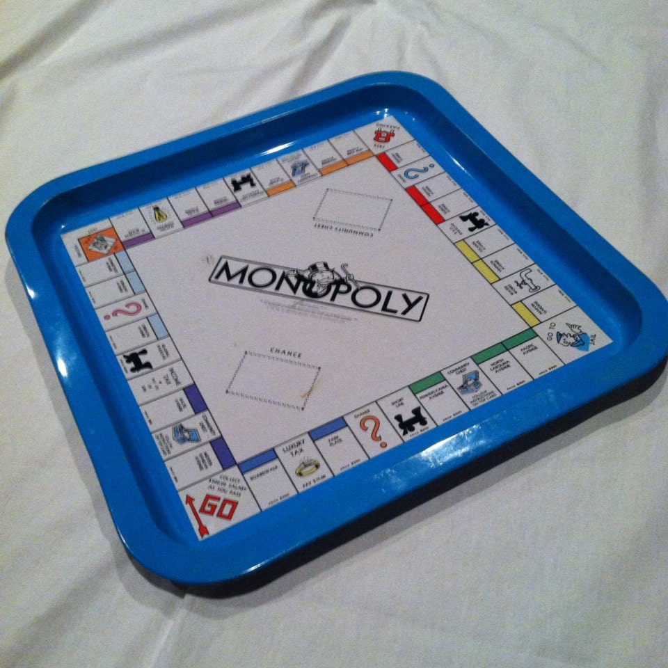 Vintage 1984 Monopoly Tin Tray By Closetconsignment On Etsy