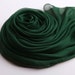 Green Silk Chiffon Scarf | Aria Golden Lily Collection