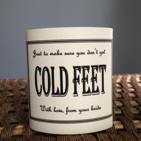 Just In Case You Get Cold Feet Sock Label by AisleAlwaysLove