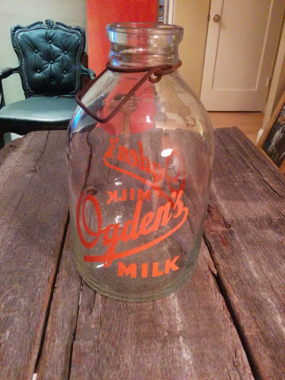 1950s one gallon glass milk jug