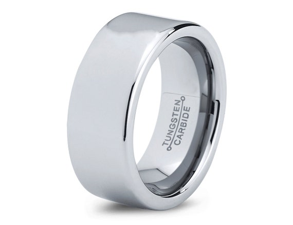 ... Wedding Ring Tungsten Ring Man Wedding Band 12mm Wedding Band Ring