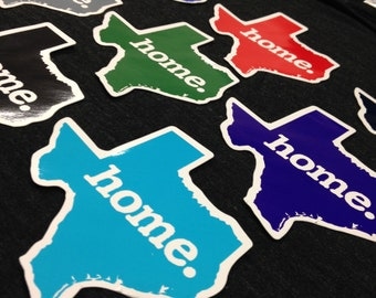 Texas Home. Colored Vinyl Sticker