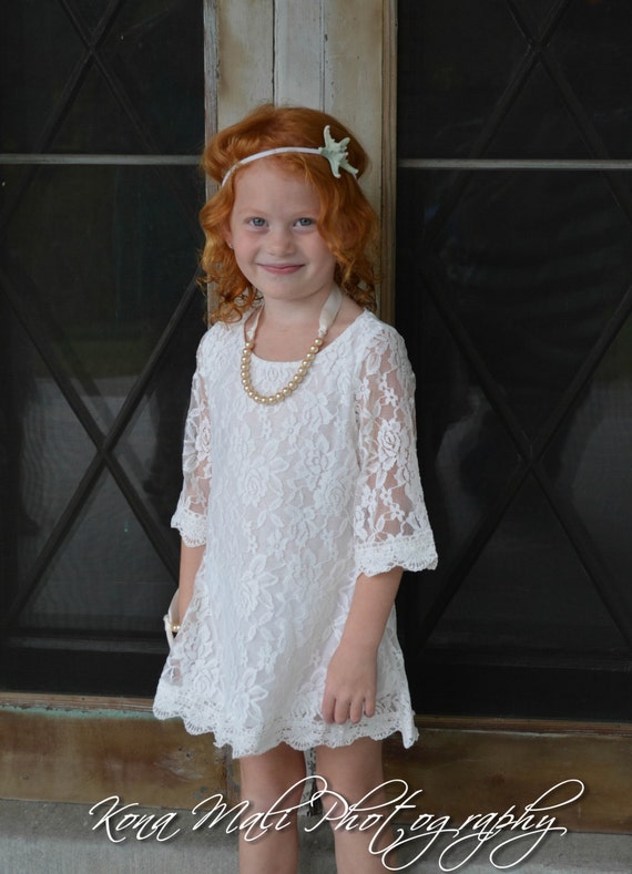 Special Set -The Autumn Lace Flower Girl Dress and Pearl Bracelet for toddlers & girls sizes 1T,2T,3T,4T,5T,6,7/8,9/10,11/12,13/14