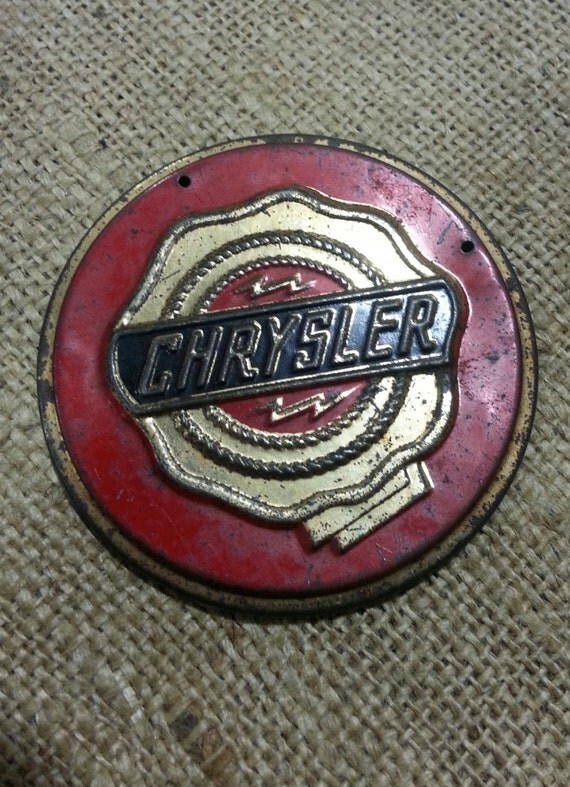 Items similar to Old style Chrysler Emblem - Original 1950s Toy Cereal ...