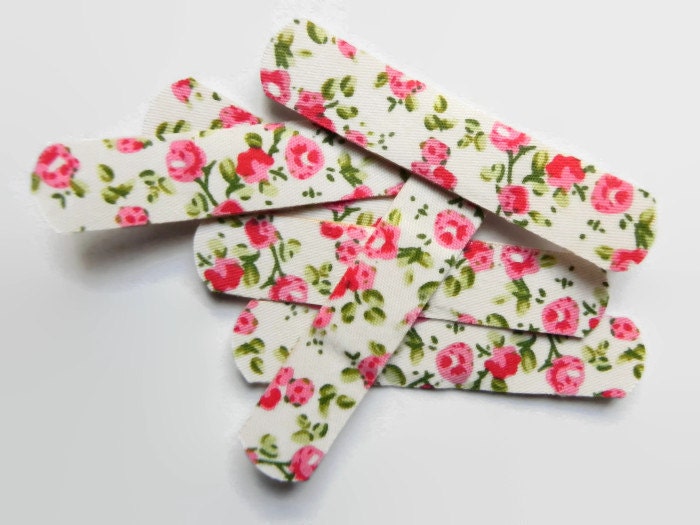 Pink Rose Floral Adhesive Band aids by KlassicKhaos on Etsy