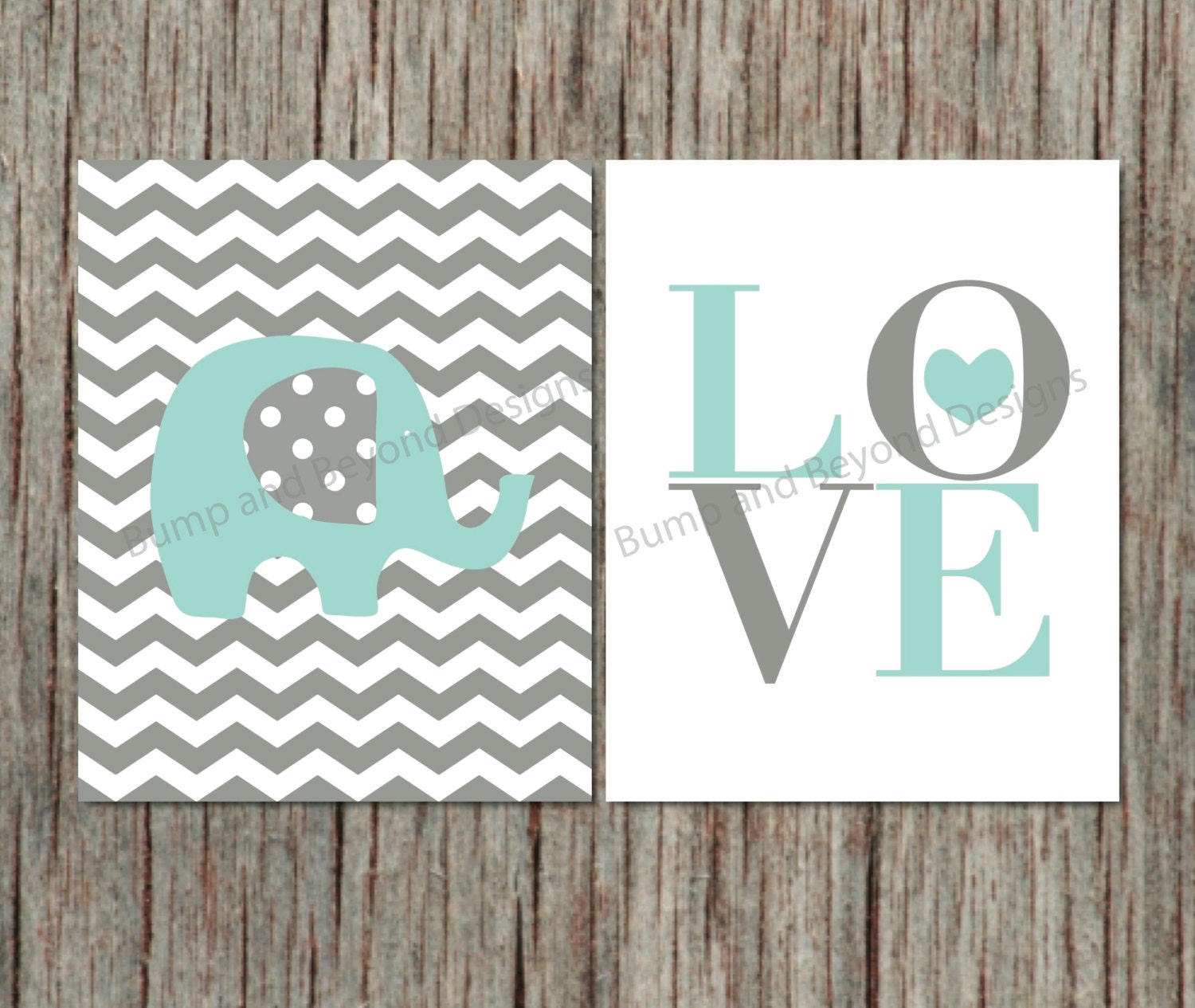 Elephant Wall Art Nursery Decor Printable by BumpAndBeyondDesigns