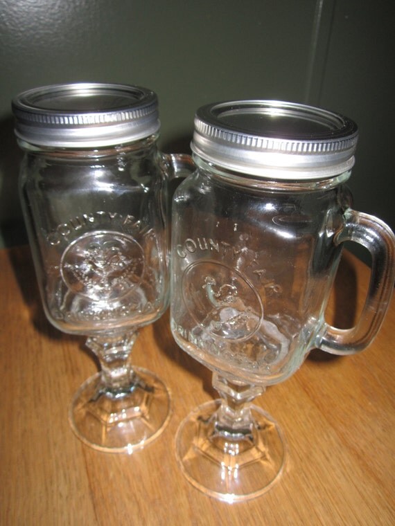mason jar wine glass or beer mug